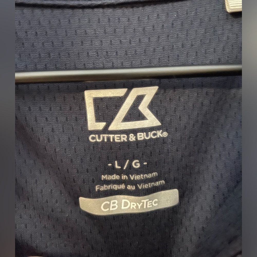 Cutter & Buck Brewers CB DryTec Blue 1/4 Zip Mens Size Large MLB Milwaukee EUC - Picture 2 of 7